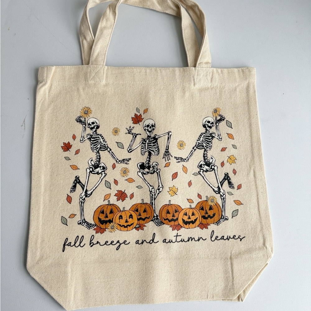 Autumn Skeletons Canvas Tote Bag